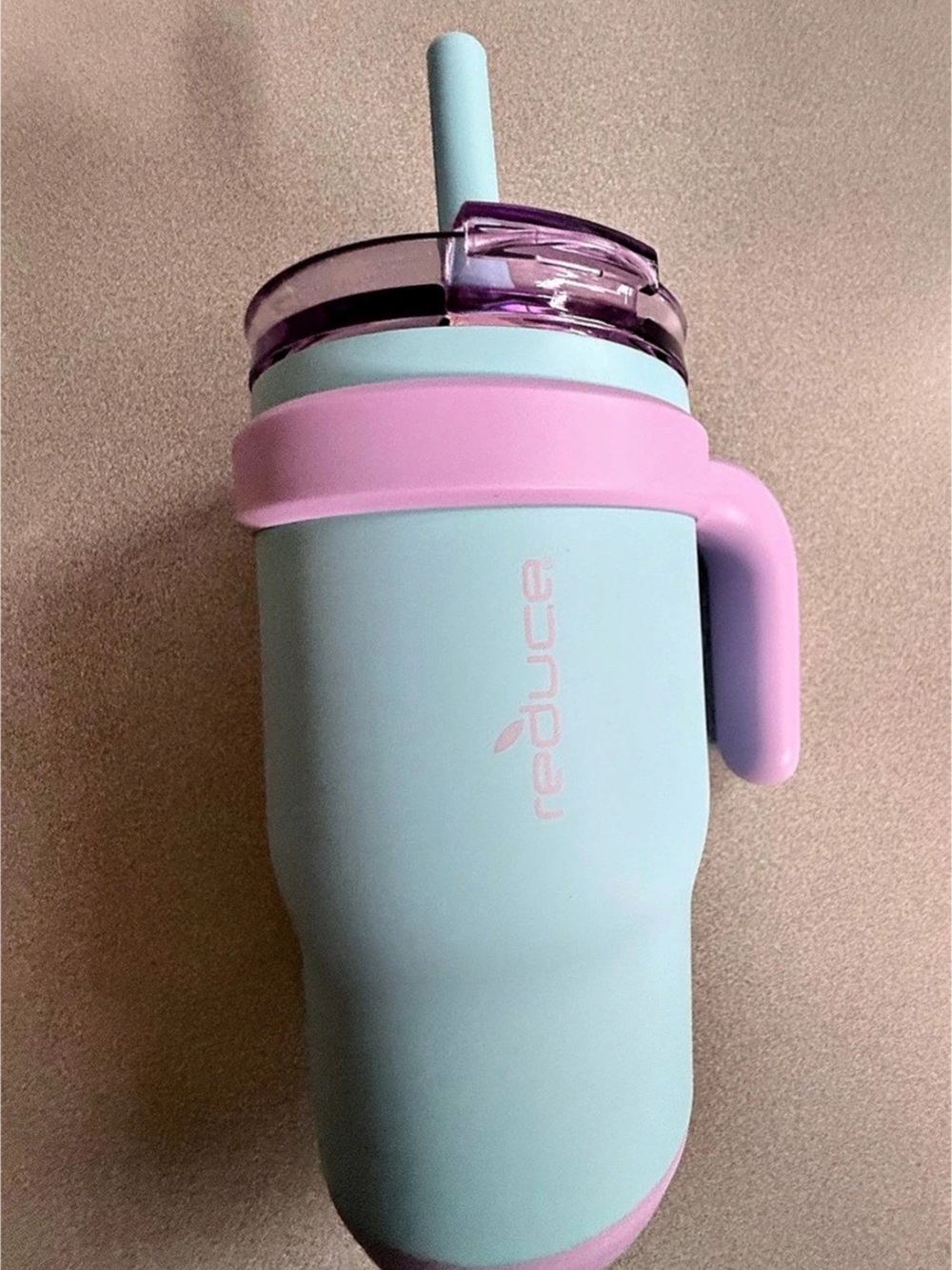 Reduce Coldee Tumbler with Handle 14oz Blue & lavender